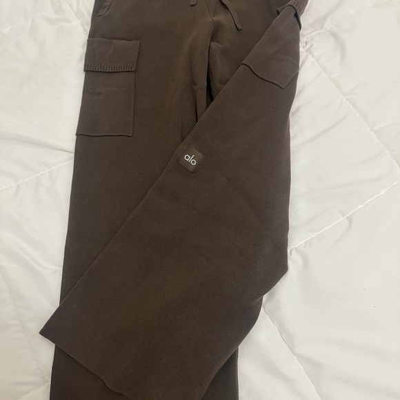 ALO Yoga Brown Wide Leg Knit Pants - Picture 5 of 6